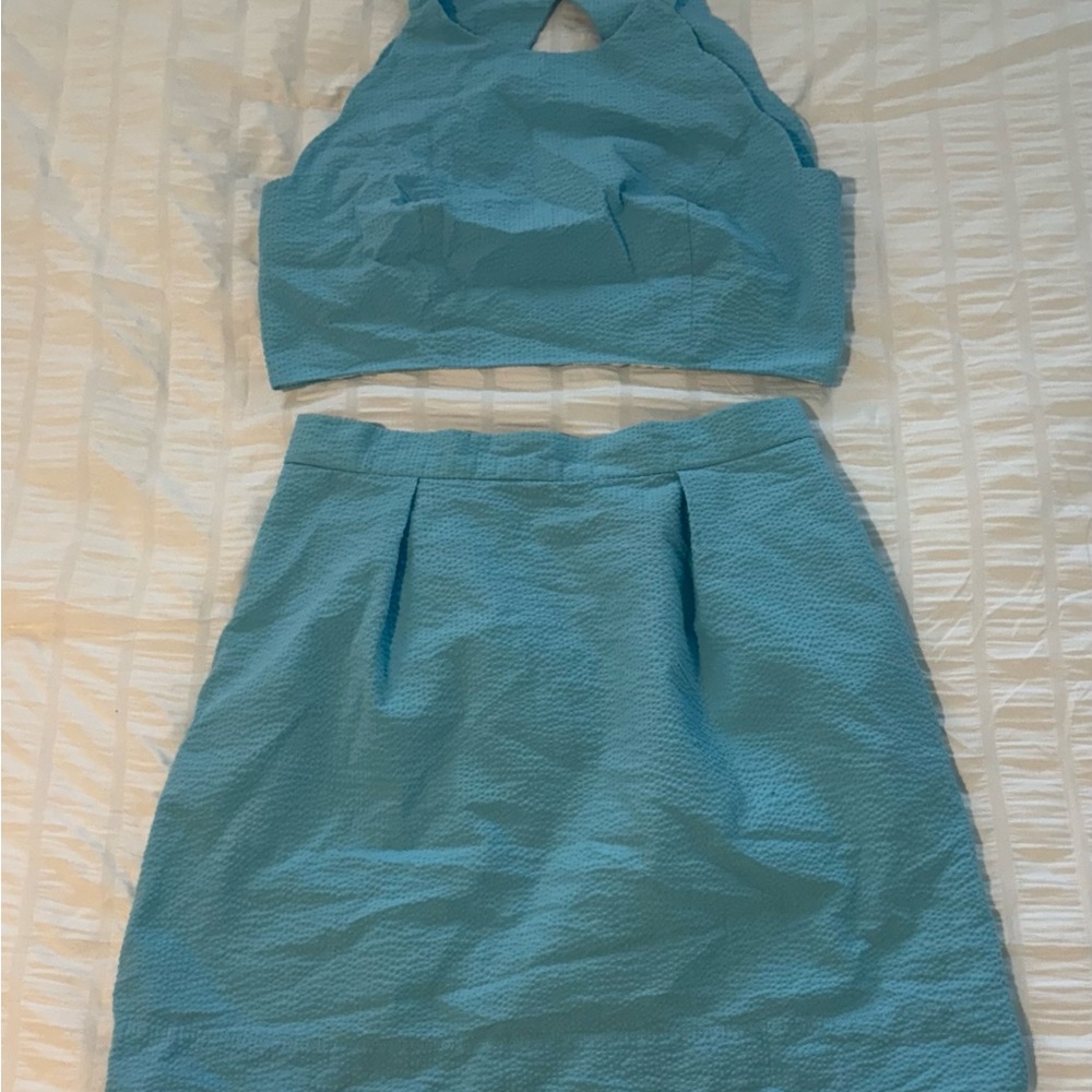 Lauren James Aqua Women's Skirt Set